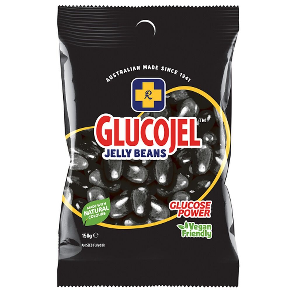 Glucojels Jelly Beans Aniseed Flavour 150g x 36