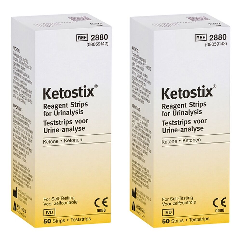 Ketostix Ketone Reagent Strips 50 Pack Bundle of 2