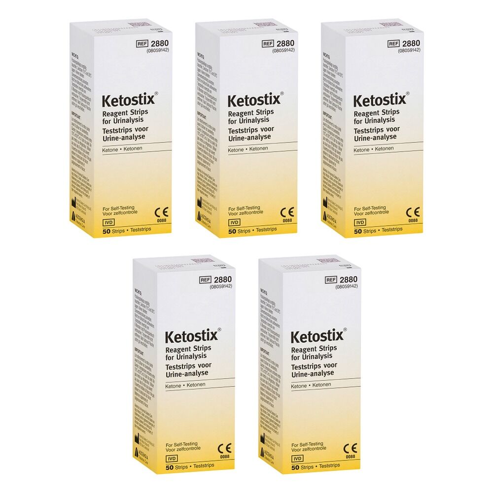 Ketostix Ketone Reagent Strips 50 Pack Bundle of 5