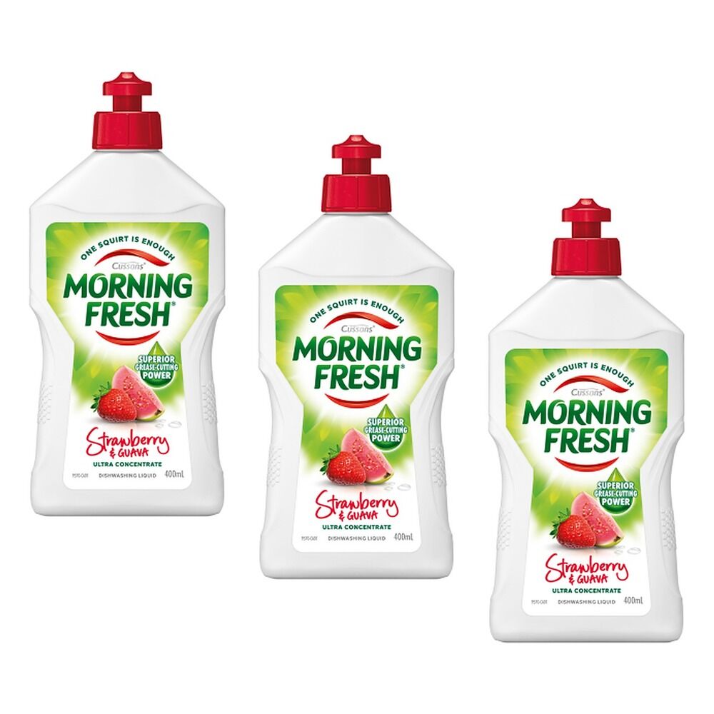 Morning Fresh Strawberry & Guava Dishwashing Liquid 400mL x 12 Bundle of 3