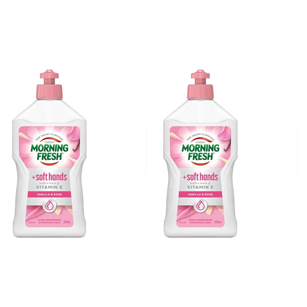 Morning Fresh Soft Hands Vanilla & Rose Dishwashing Liquid 350mL x Bundle of 2