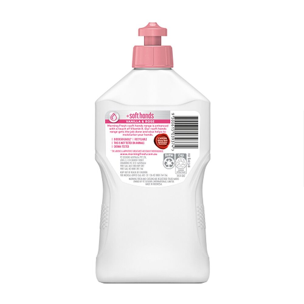 Morning Fresh Soft Hands Vanilla & Rose Dishwashing Liquid 350mL x 12