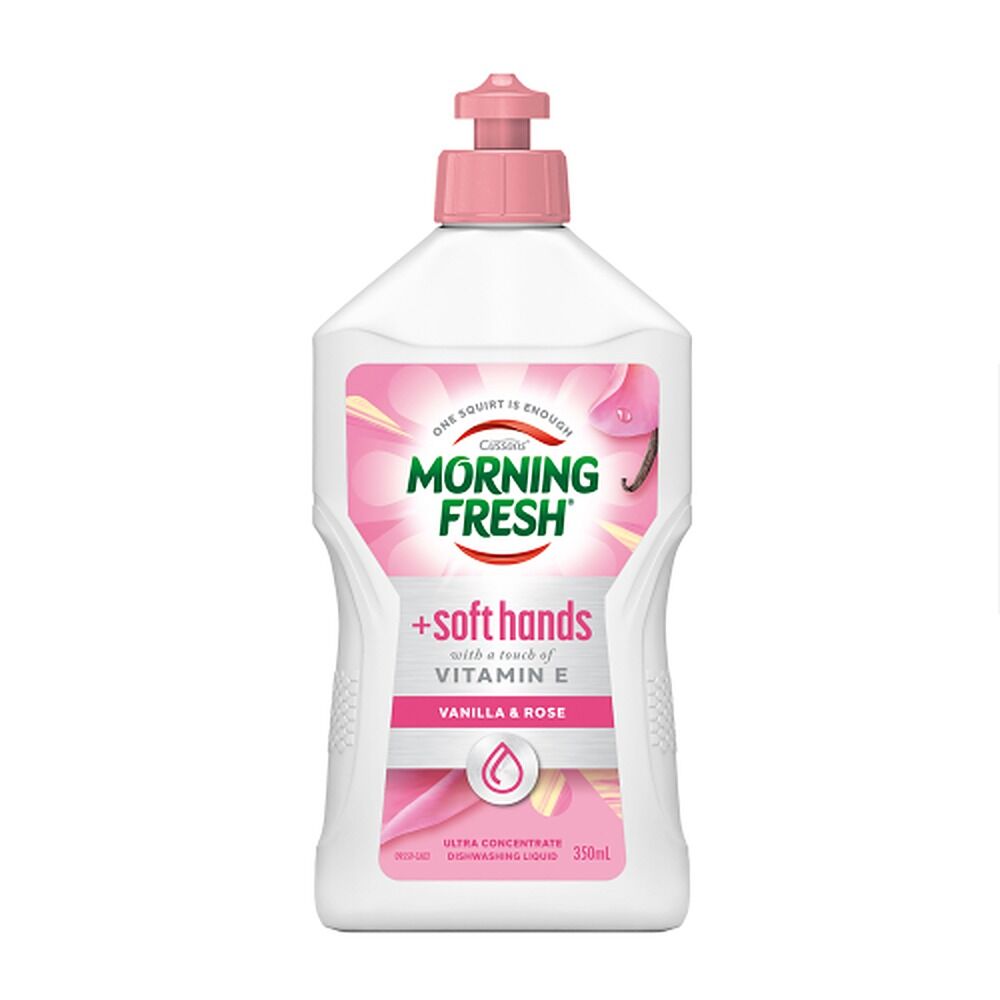 Morning Fresh Soft Hands Vanilla & Rose Dishwashing Liquid 350mL x 12