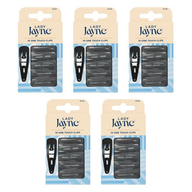 Lady Jayne Black One Touch Clips 10 Pack x 3 Bundle of 5