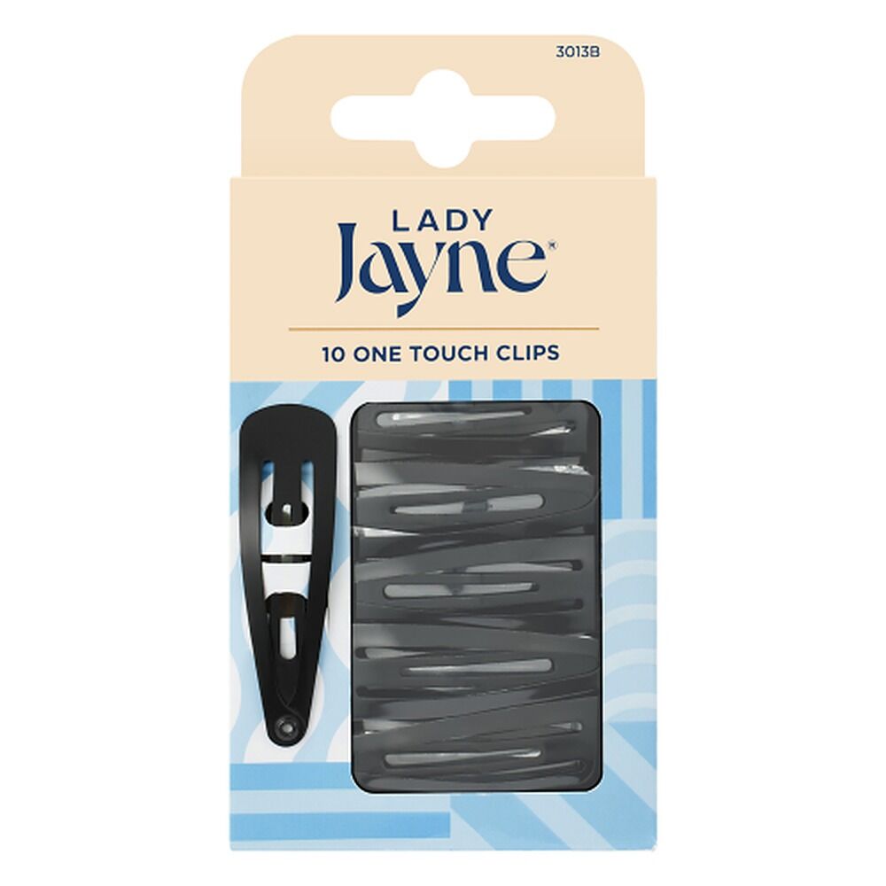 Lady Jayne Black One Touch Clips 10 Pack x 3