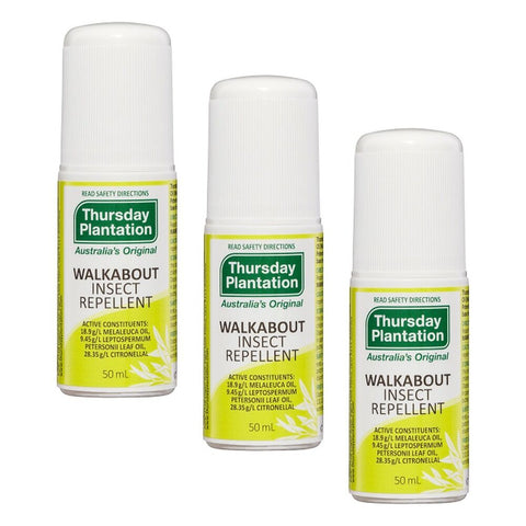 Thursday Plantation Walkabout Insect Repellent 50mL Pack of 3