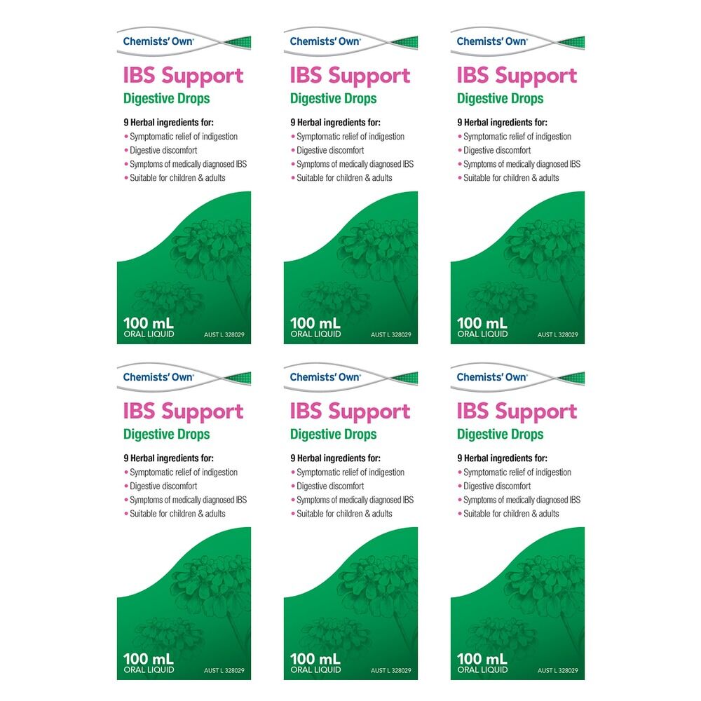 Chemists' Own IBS Support Digestive Drops 100mL Pack of 6