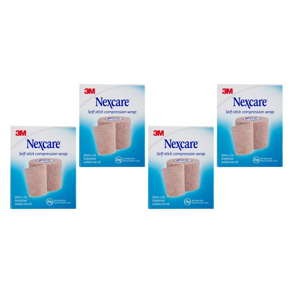 Nexcare Self Stick Compression Wrap 50mm Unstretched 2 Metres Pack of 4