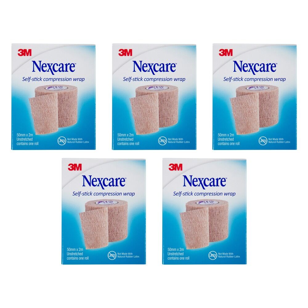 Nexcare Self Stick Compression Wrap 50mm Unstretched 2 Metres Pack of 5