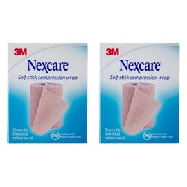 Nexcare Self Stick Compression Wrap 75mm Unstretched 2 Metres Pack of 2