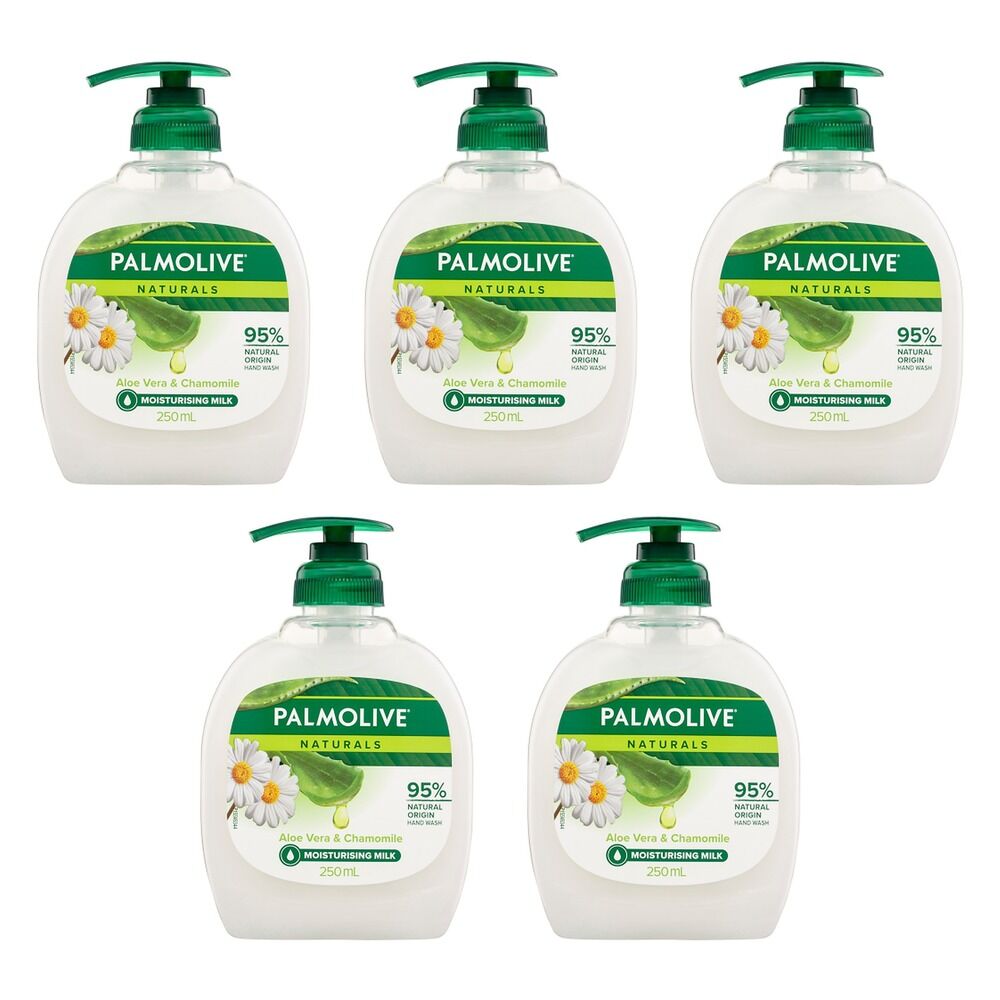 Palmolive Naturals Liquid Hand Wash Aloe Vera & Chamomile 250mL Pack of 5