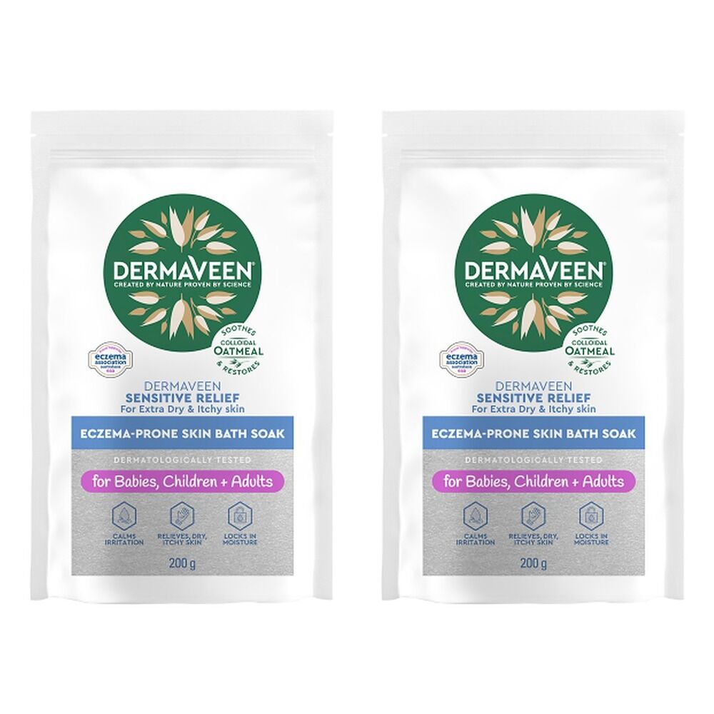 DermaVeen Sensitive Relief Calmexa Bath Soak 200g Pack of 2