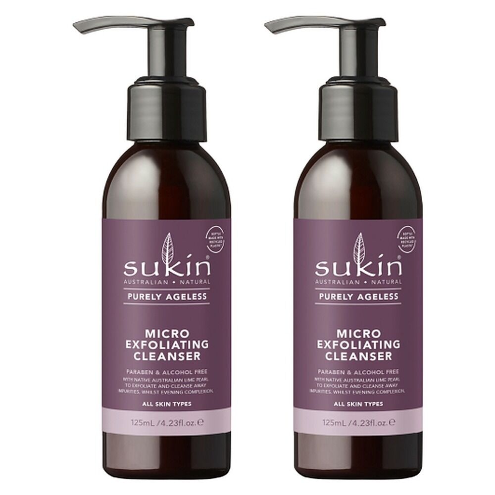 Sukin Purely Ageless Micro Exfoliating Cleanser 125mL Pack of 2