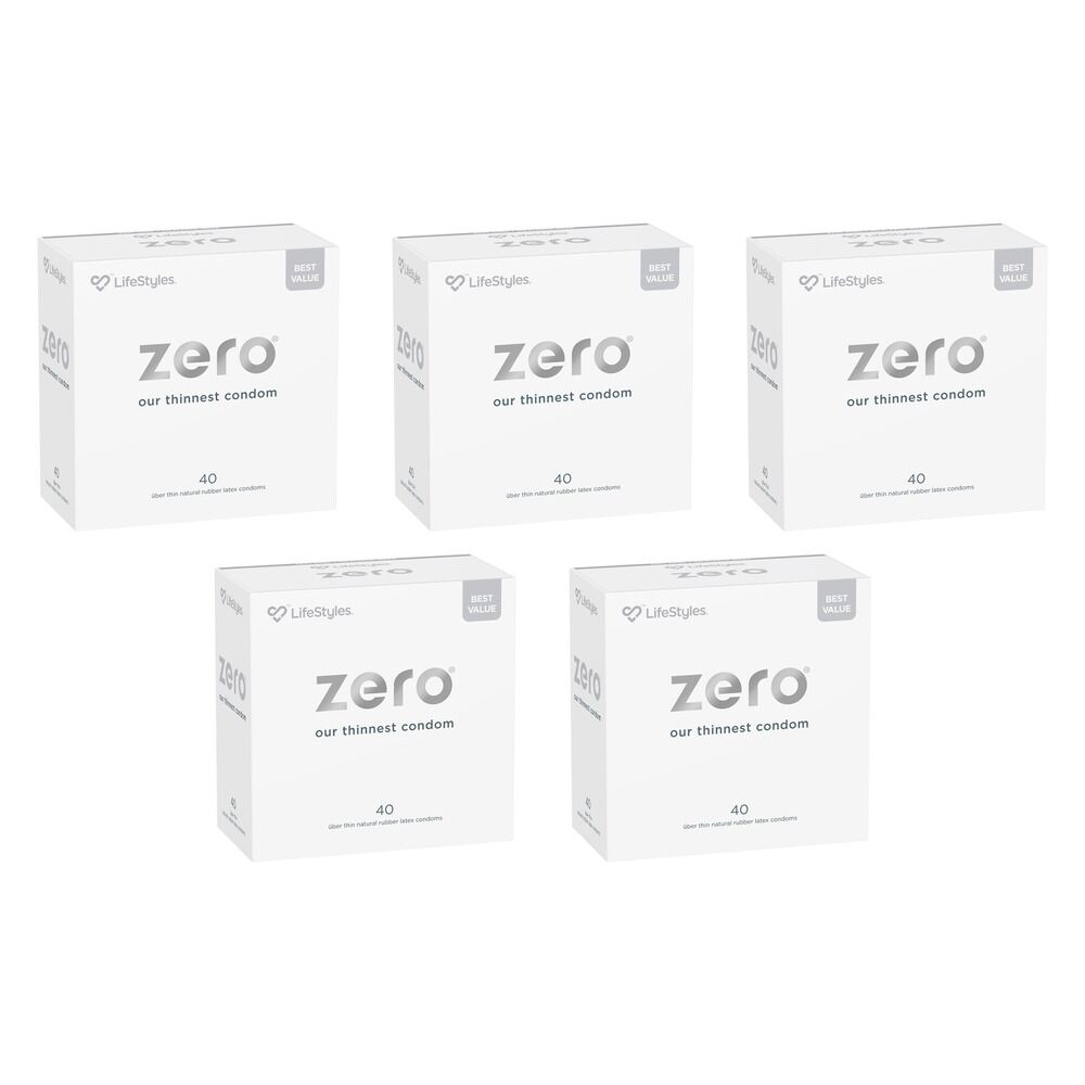 LifeStyles Zero Uber Thin Condoms 40 Pack x 3 Bundle of 5