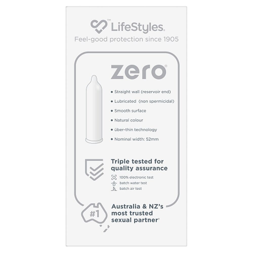 LifeStyles Zero Uber Thin Condoms 40 Pack x 3