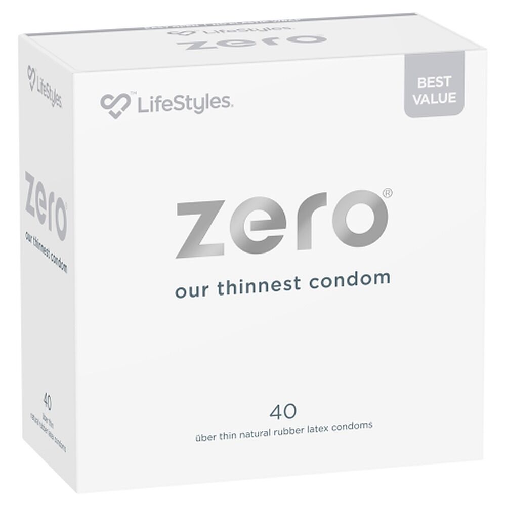 LifeStyles Zero Uber Thin Condoms 40 Pack x 3