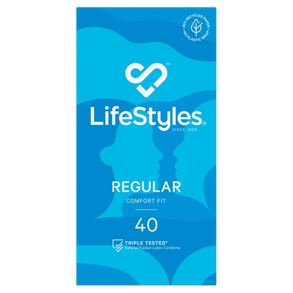 LifeStyles Regular Condoms 40 Pack x 2