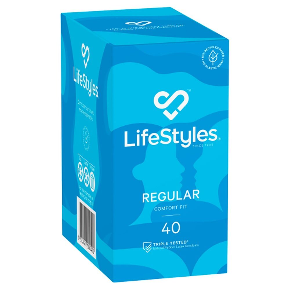 LifeStyles Regular Condoms 40 Pack x 2