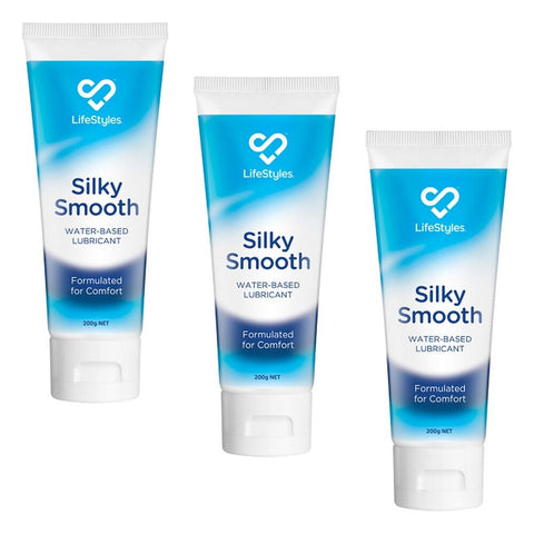 LifeStyles Silky Smooth Personal Lubricant 200g x 3 Bundle of 3
