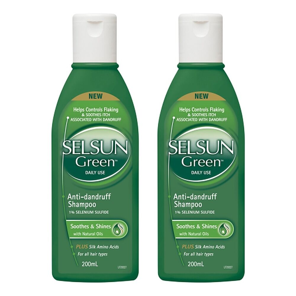 Selsun Green Anti-Dandruff Shampoo 200mL Pack of 2