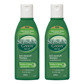 Selsun Green Anti-Dandruff Shampoo 200mL Pack of 2
