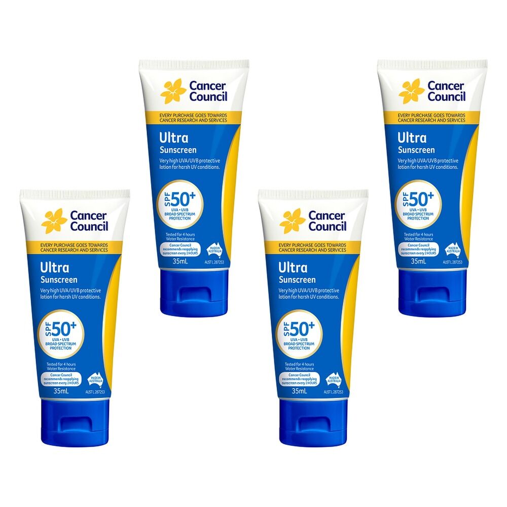 Cancer Council Ultra Sunscreen SPF 50+ 35mL Pack of 4