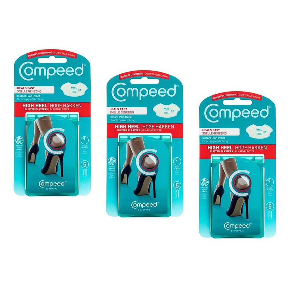 Compeed High Heel Blister Plasters 5 Pack x 6 Bundle of 3