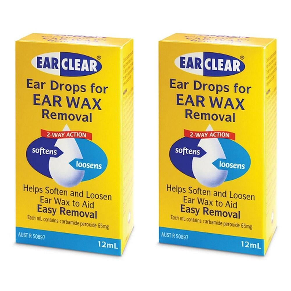 Ear Clear Ear Wax Removal Drops 12mL Pack of 2