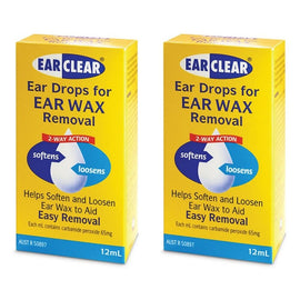 Ear Clear Ear Wax Removal Drops 12mL Pack of 2