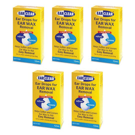 Ear Clear Ear Wax Removal Drops 12mL Pack of 5