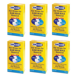 Ear Clear Ear Wax Removal Drops 12mL Pack of 6