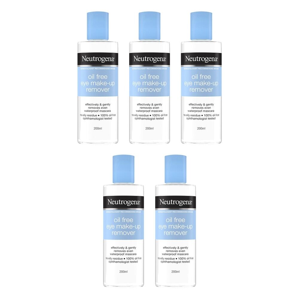 Neutrogena Oil-Free Eye Make-Up Remover 200mL Pack of 5