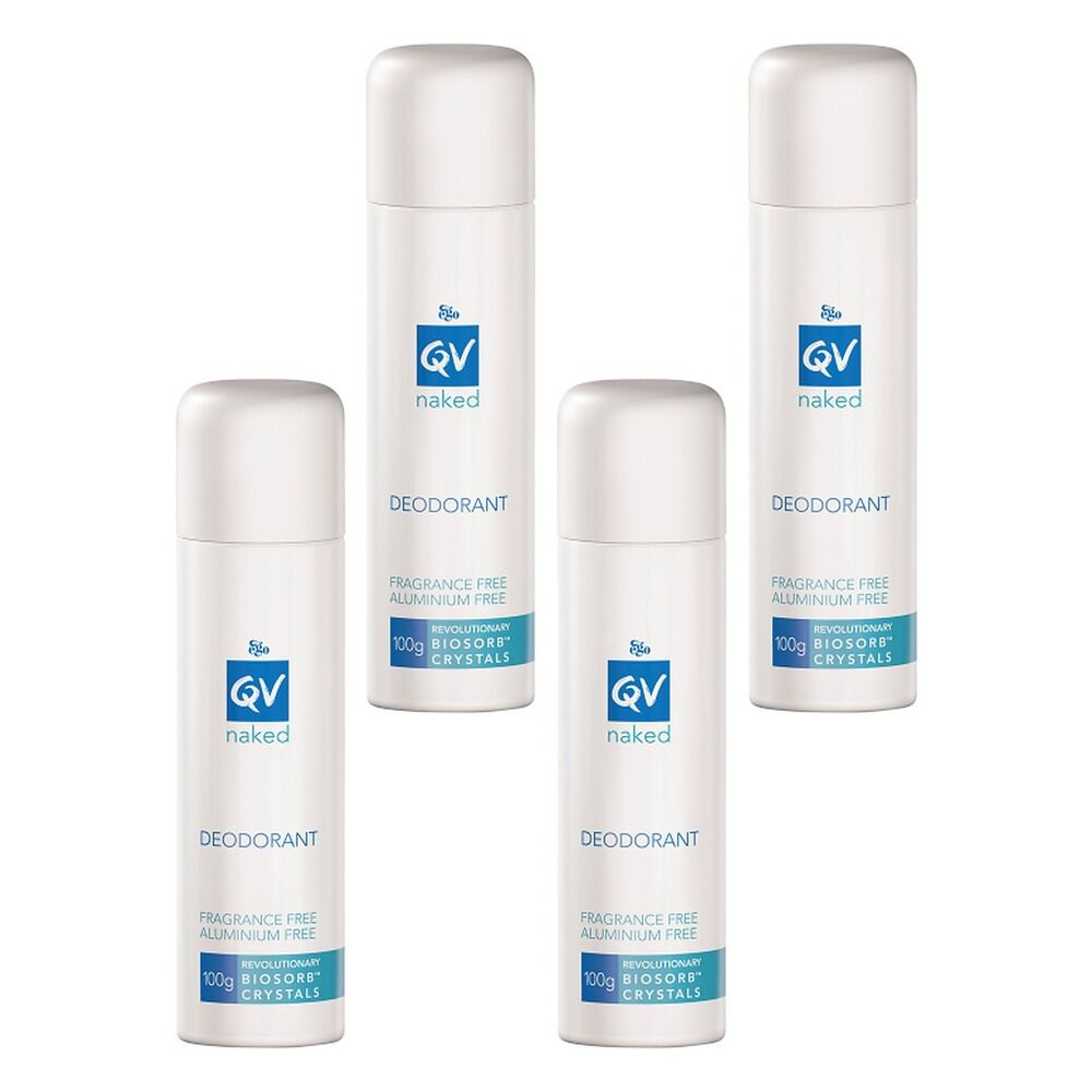 Ego QV Naked Deodorant Spray 100g Pack of 4