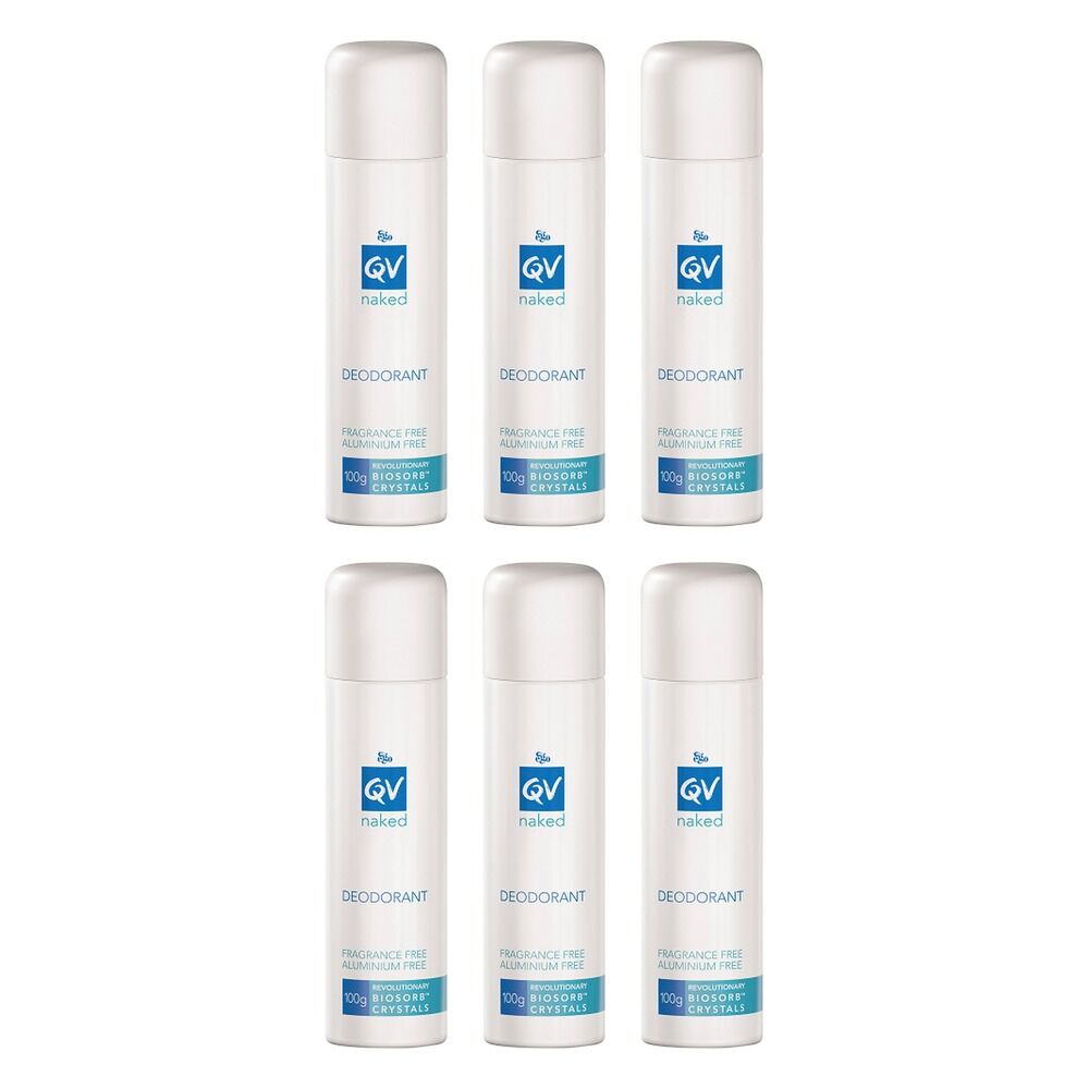 Ego QV Naked Deodorant Spray 100g Pack of 6