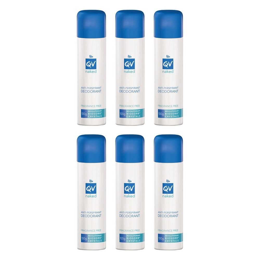 Ego QV Naked Anti-perspirant Deodorant Spray 100g Pack of 6