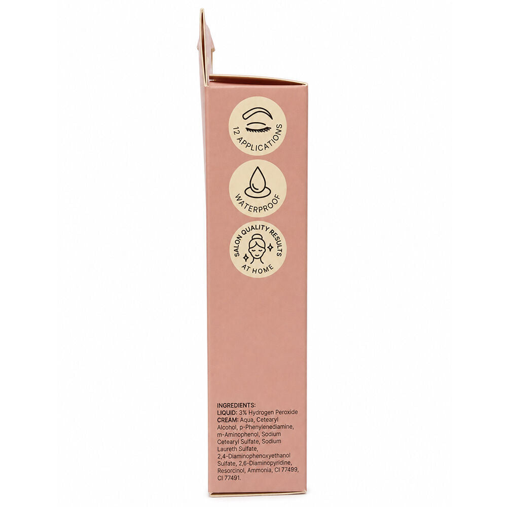 1000 Hour Eyelash and Brow Dye Kit Natural Black 2 Packs Of 12 Applications