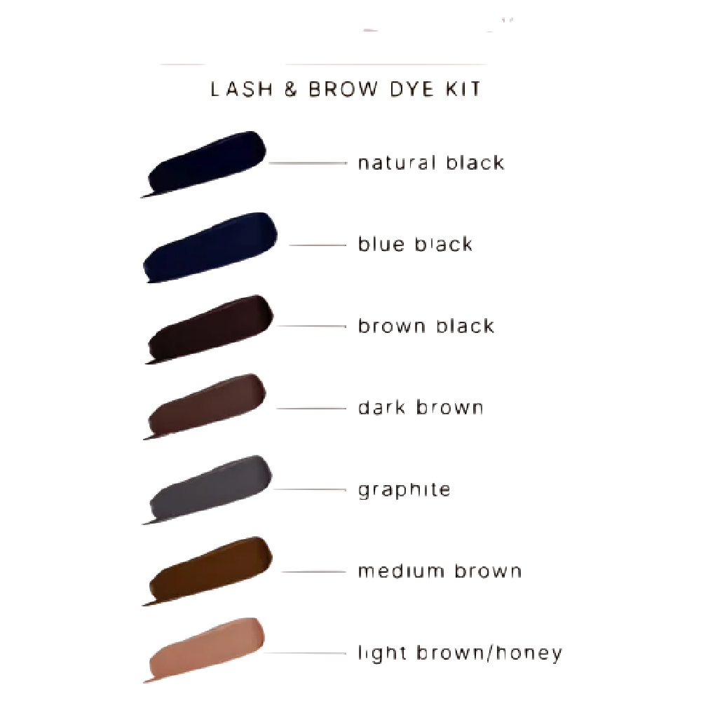 1000 Hour Eyelash and Brow Dye Kit Natural Black 1 Pack Of 12 Applications