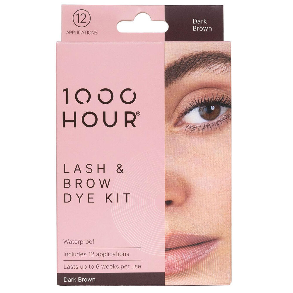 1000HOUR Dark Brown Waterproof Lash and Brow Dye Kit 4 Pack 48 Applications