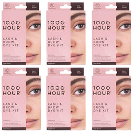 1000HOUR Dark Brown Waterproof Lash and Brow Dye Kit 6 Pack 72 Applications