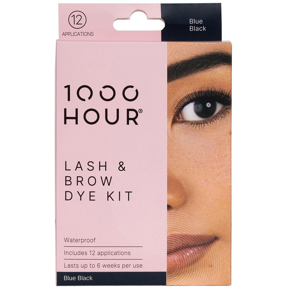 1000HOUR Blue Black Waterproof Lash and Brow Dye Kit 4 Pack 48 Applications
