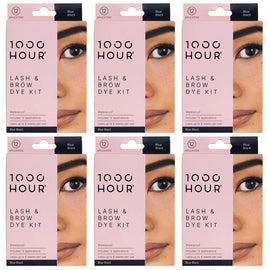 1000HOUR Blue Black Waterproof Lash and Brow Dye Kit 6 Pack 72 Applications