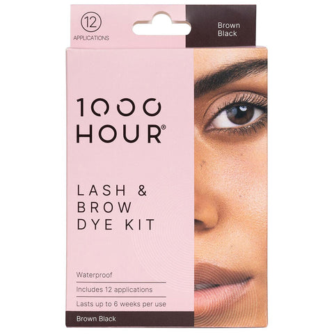 1000 Hour Eyelash and Brow Dye Kit Brown Black 2 Packs Of 12 Applications