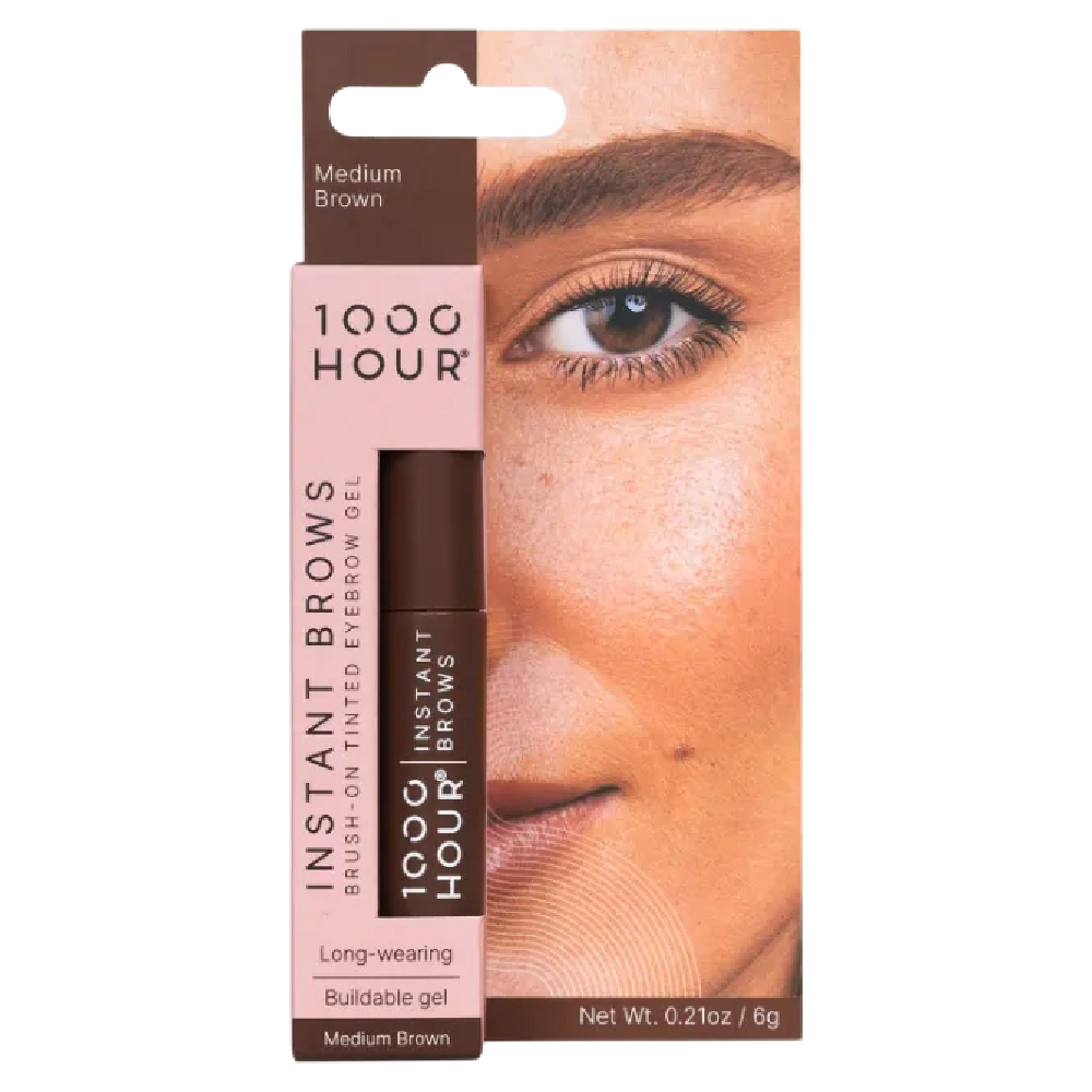1000 Hour Instant Brows Medium Brown 14g Long Wearing Buildable Brow Gel