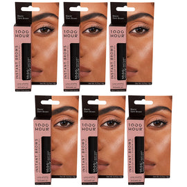 1000HOUR Instant Brows Black Dark Brown Tinted Eyebrow Gel 6 Pack 36g
