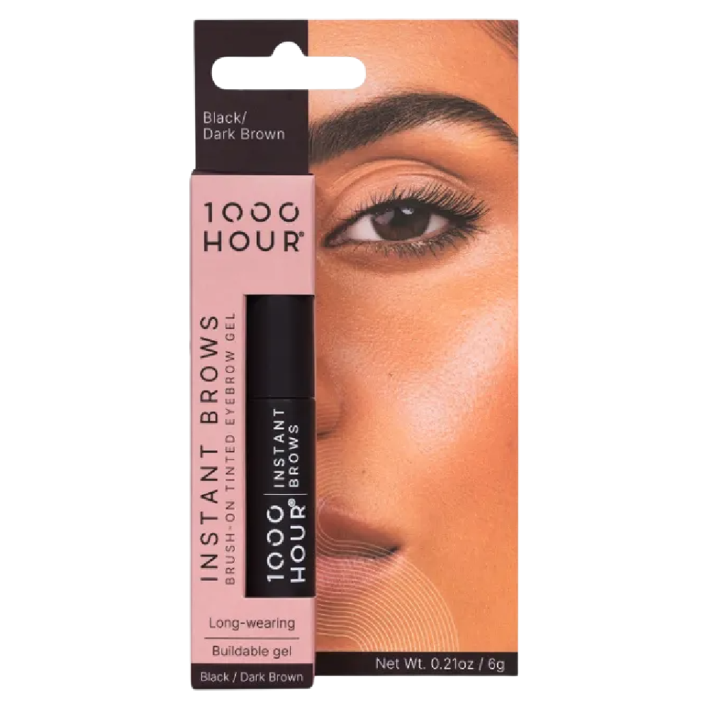 1000 Hour Instant Brows Black Dark Brown 14g Long Wearing Buildable Brow Gel