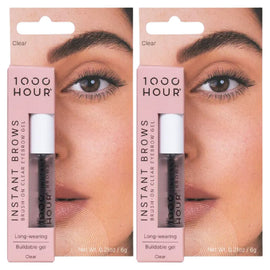 1000 Hour Instant Brows Clear 14g Long Wearing Eyebrow Mascara Gel 2 x Packs