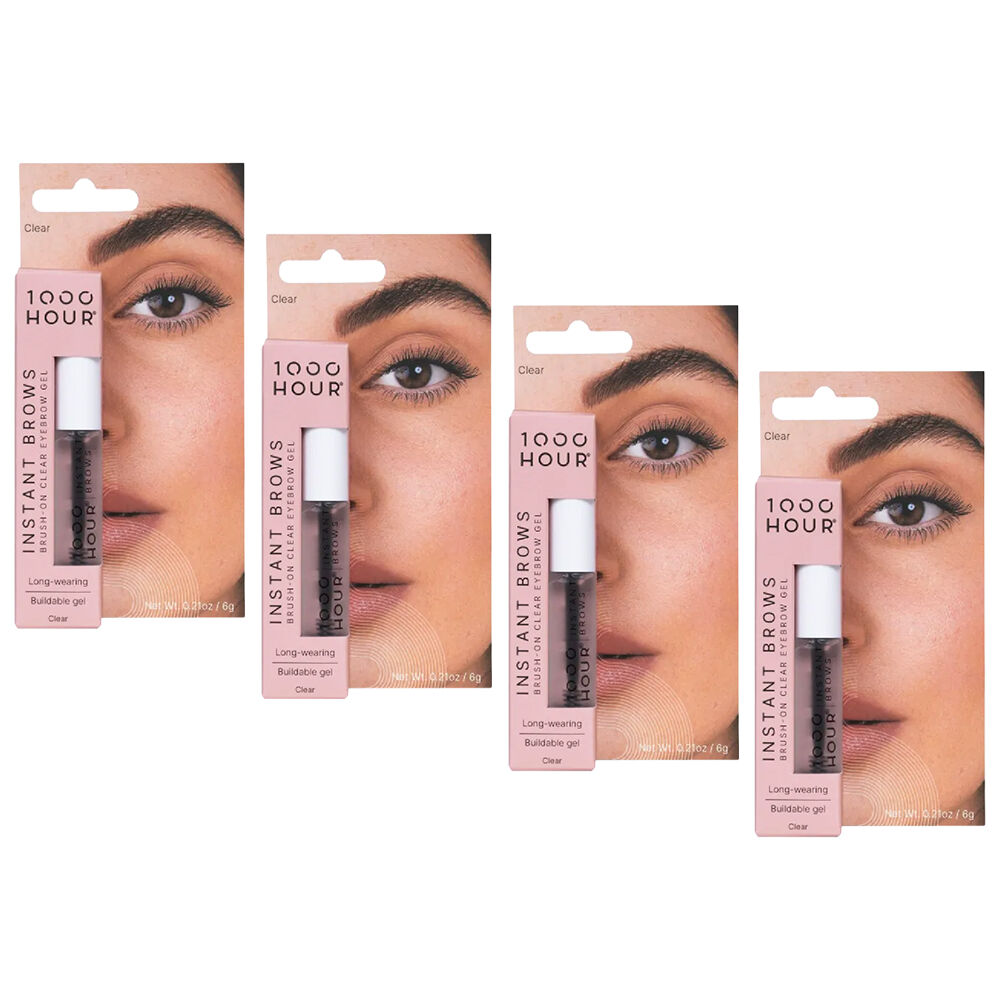 1000HOUR Instant Brows Clear Eyebrow Gel 4 Pack Long Wearing 24g
