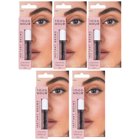 1000HOUR Instant Brows Clear Eyebrow Gel 5 Pack Long Wearing 30g
