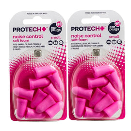 Protech Ear Plugs Noise Control Outdoor Travel Soft Foam Small 2x 5 Pairs