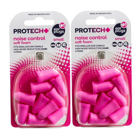 Protech Ear Plugs Noise Control Outdoor Travel Soft Foam Small 2x 5 Pairs